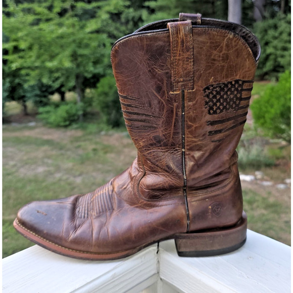 Ariat Circuit Patriot USA Flag Cowboy Boots 11.5D Western Ranch Cowboycore main image 9